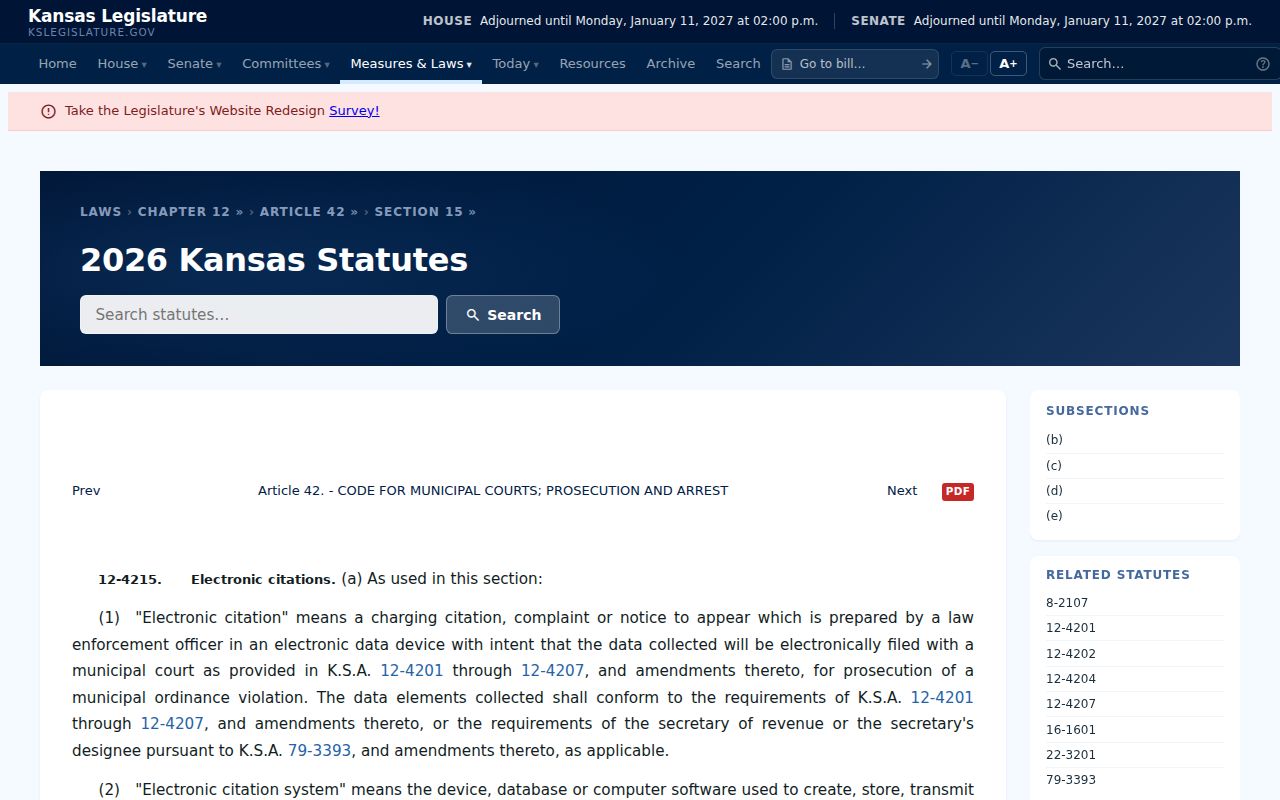 Bunker Hill court docket research on Kansas municipal electronic citations