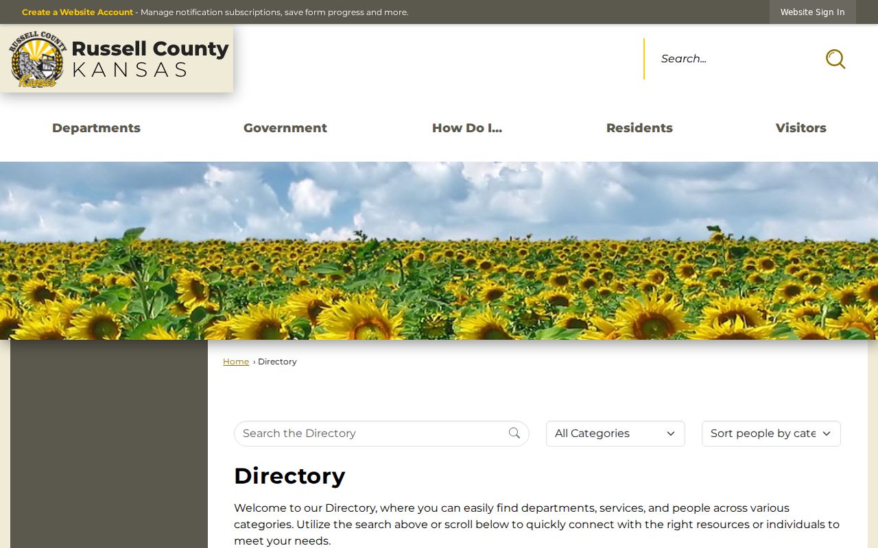 Russell County court docket county staff directory